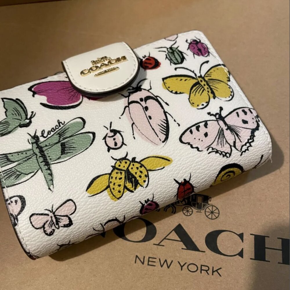 Coach Creature Bug Print Wallet